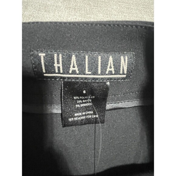 Thalian Women's Black Skirt Size 6 Pencil Pleated Hem Long Dress - Picture 4 of 12